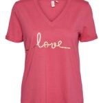 Pamučna majica sa V izrezom brenda Vero Moda