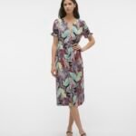Haljina s vezicom brenda Vero Moda 85% LENZING™ ECOVERO™ Viscose, 15% Polyamide