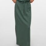 Suknja od viskoze i lana