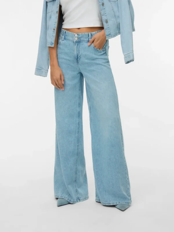 Široki jeans s gumom u struku - Slika 1