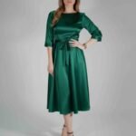 Satenska midi haljina